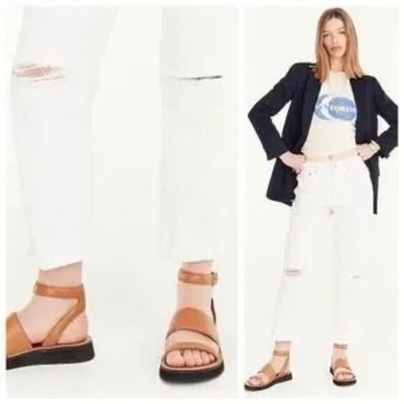 NWT J.CREW Slouchy Boyfriend Jeans in White READ DESCRIPTION SZ 16 - Picture 12 of 12